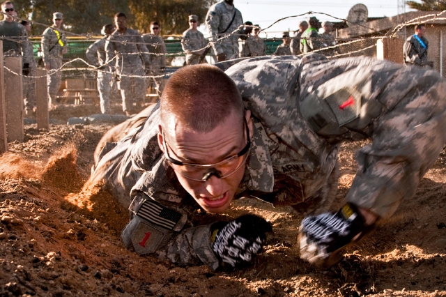 Deployed troops compete in combat skills competition